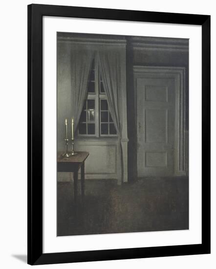 Interior with Two Candles-Vilhelm Hammershoi-Framed Giclee Print