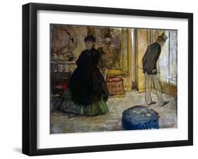 Interior with Two Figures, 1869-Edgar Degas-Framed Giclee Print