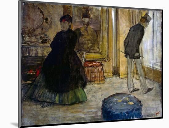 Interior with Two Figures, 1869-Edgar Degas-Mounted Giclee Print