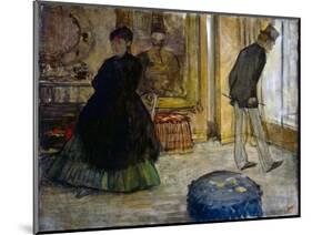 Interior with Two Figures, 1869-Edgar Degas-Mounted Giclee Print