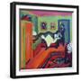 Interior with Two Girls-Ernst Ludwig Kirchner-Framed Giclee Print