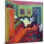 Interior with Two Girls-Ernst Ludwig Kirchner-Mounted Giclee Print