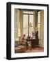 Interior with Two Ladies and a Dog, 1923-Richard Jack-Framed Giclee Print