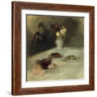 Interior with Woman Knitting-Eugene Carriere-Framed Giclee Print