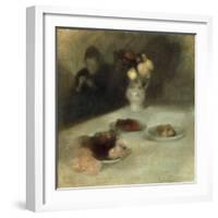 Interior with Woman Knitting-Eugene Carriere-Framed Giclee Print