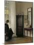 Interior with Woman Reading-Carl Holsoe-Mounted Giclee Print