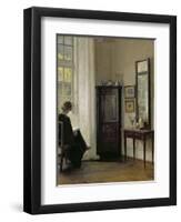 Interior with Woman Reading-Carl Holsoe-Framed Giclee Print