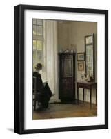 Interior with Woman Reading-Carl Holsoe-Framed Giclee Print