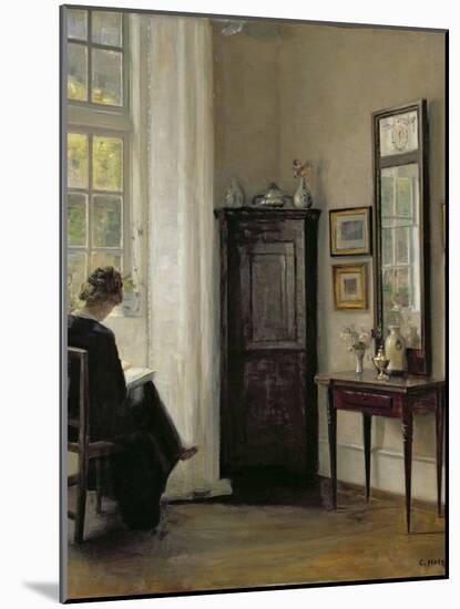 Interior with Woman Reading-Carl Holsoe-Mounted Giclee Print