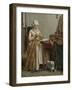 Interior with Woman Sewing-Wybrand Hendriks-Framed Art Print