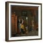 Interior with Women Beside a Linen Chest, 1663-Pieter de Hooch-Framed Giclee Print