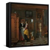 Interior with Women Beside a Linen Cupboard, 1663-Pieter de Hooch-Framed Stretched Canvas