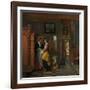 Interior with Women Beside a Linen Cupboard, 1663-Pieter de Hooch-Framed Giclee Print