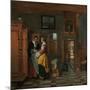 Interior with Women Beside a Linen Cupboard, 1663-Pieter de Hooch-Mounted Giclee Print