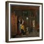 Interior with Women Beside a Linen Cupboard, 1663-Pieter de Hooch-Framed Giclee Print