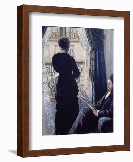 Interior, Woman at the Window, 1880-Gustave Caillebotte-Framed Giclee Print