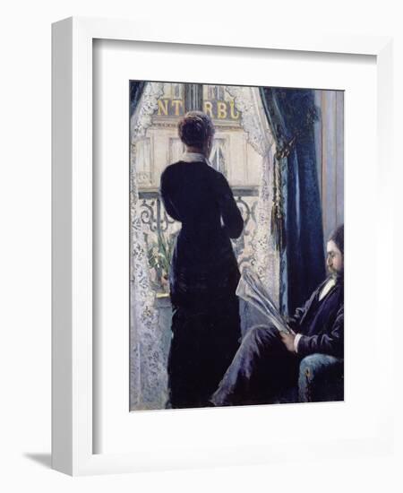 Interior, Woman at the Window, 1880-Gustave Caillebotte-Framed Giclee Print