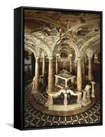 Interiors of a Cathedral, Milan, Lombardy, Italy-null-Framed Stretched Canvas