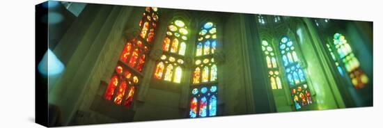 Interiors of a Church Designed by Catalan Architect Antonio Gaudi, Sagrada Familia, Barcelona, C...-null-Stretched Canvas