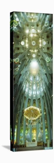 Interiors of a Church Designed by Catalan Architect Antonio Gaudi, Sagrada Familia, Barcelona, C...-null-Stretched Canvas