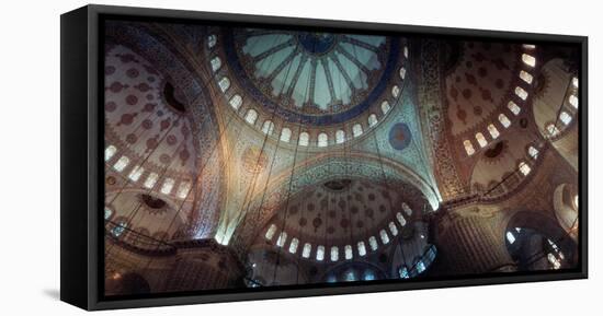 Interiors of a Mosque, Blue Mosque, Istanbul, Turkey-null-Framed Stretched Canvas