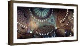 Interiors of a Mosque, Blue Mosque, Istanbul, Turkey-null-Framed Photographic Print