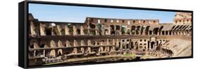 Interiors of an Amphitheater, Coliseum, Rome, Lazio, Italy-null-Framed Stretched Canvas