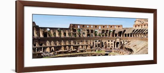 Interiors of an Amphitheater, Coliseum, Rome, Lazio, Italy-null-Framed Photographic Print