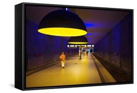 Interiors of an Underground Station, Westfriedhof, Munich U-Bahn, Munich, Bavaria, Germany-null-Framed Stretched Canvas