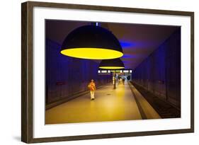 Interiors of an Underground Station, Westfriedhof, Munich U-Bahn, Munich, Bavaria, Germany-null-Framed Photographic Print