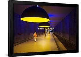 Interiors of an Underground Station, Westfriedhof, Munich U-Bahn, Munich, Bavaria, Germany-null-Framed Photographic Print