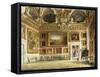 Interiors of the Palazzo Pitti, Florence-Domenico Caligo-Framed Stretched Canvas