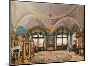 Interiors of the Winter Palace, the Corner Drawing Room of Emperor Nicholas I, Mid of the 19th C-Konstantin Andreyevich Ukhtomsky-Mounted Giclee Print