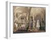 Interiors of the Winter Palace, the Drawing Room in Rococo Style with Cupids, 1860S-Eduard Hau-Framed Giclee Print