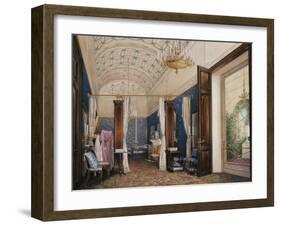 Interiors of the Winter Palace, the Dressing Room of Empress Alexandra Fyodorovna, 1871-Eduard Hau-Framed Giclee Print