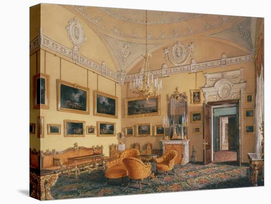 Interiors of the Winter Palace, the First Reserved Apartment-Eduard Hau-Stretched Canvas