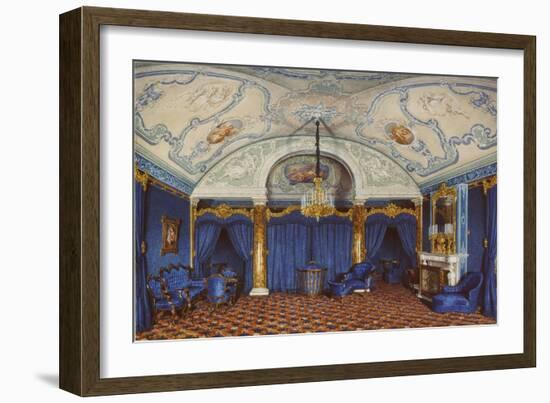 Interiors of the Winter Palace, the Fourth Reserved Apartment, a Bedroom, 1868-Eduard Hau-Framed Giclee Print