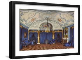 Interiors of the Winter Palace, the Fourth Reserved Apartment, a Bedroom, 1868-Eduard Hau-Framed Giclee Print