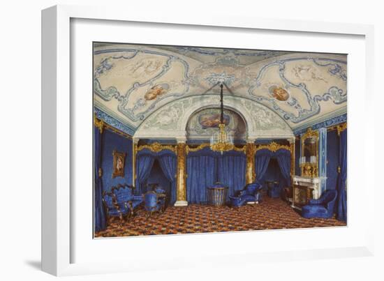 Interiors of the Winter Palace, the Fourth Reserved Apartment, a Bedroom, 1868-Eduard Hau-Framed Giclee Print