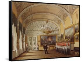 Interiors of the Winter Palace, the Guardroom, 1864-Eduard Hau-Framed Stretched Canvas