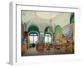 Interiors of the Winter Palace, the Large Study of Emperor Nicholas I, 1860S-Eduard Hau-Framed Giclee Print