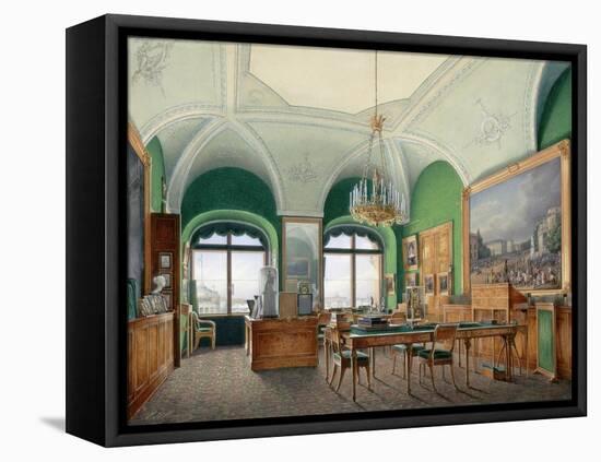 Interiors of the Winter Palace, the Large Study of Emperor Nicholas I, 1860S-Eduard Hau-Framed Stretched Canvas