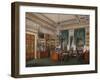 Interiors of the Winter Palace, the Study of Emperor Alexander II, 1857-Eduard Hau-Framed Giclee Print