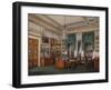 Interiors of the Winter Palace, the Study of Emperor Alexander II, 1857-Eduard Hau-Framed Giclee Print