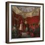 Interiors of the Winter Palace, the Study of Empress Alexandra Fyodorovna, Mid of the 19th C-Eduard Hau-Framed Giclee Print