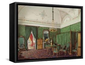 Interiors of the Winter Palace, the Third Reserved Apartment, a Bedroom, 1873-Eduard Hau-Framed Stretched Canvas