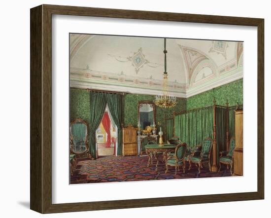 Interiors of the Winter Palace, the Third Reserved Apartment, a Bedroom, 1873-Eduard Hau-Framed Giclee Print