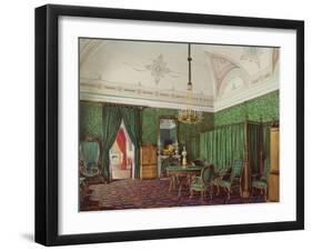 Interiors of the Winter Palace, the Third Reserved Apartment, a Bedroom, 1873-Eduard Hau-Framed Giclee Print