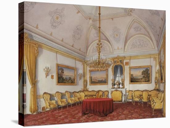 Interiors of the Winter Palace, the Third Reserved Apartment, the Drawing Room, 1872-Eduard Hau-Stretched Canvas