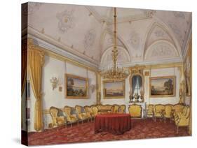 Interiors of the Winter Palace, the Third Reserved Apartment, the Drawing Room, 1872-Eduard Hau-Stretched Canvas